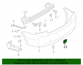 Заглушка буксировочного крюка заднего бампера Subaru Impreza 17-23 GK