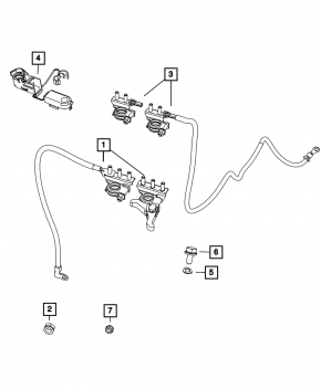 Клемма плюсовая Fiat 500 12-13