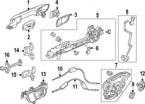Замок двери задней правой Honda Civic XI FE/FL 22-26