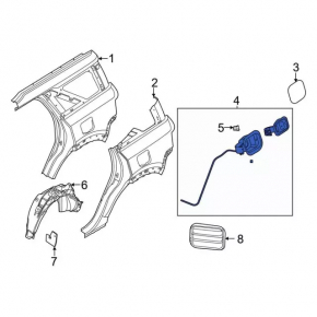 Корпус лючка бензобака Ford Bronco Sport 21-26