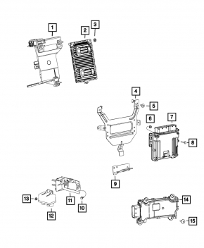 Блок ECU компьютер двигателя Jeep Cherokee KL 14-14 2.4