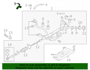 Кронштейн рулевой рейки правый Subaru Outback 15-19