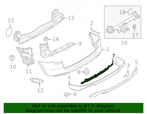 Кронштейн заднего бампера центральный BMW X3 G01 22-24