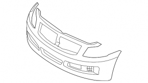 Бампер передний голый Infiniti G35 G37 4d 06-09 дорест Sport
