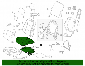 Пассажирское сидение Lexus ES300h ES350 13-14 с airbag, электро, кожа беж, подогрев, вентиляция, потерто, царапины на спинке