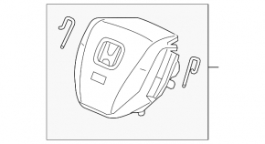 Подушка безопасности airbag в руль водительская Honda CRV 17-18 черн