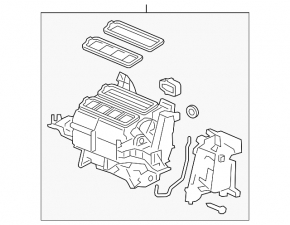 Корпус печки голый Honda CRV 15-16 под auto