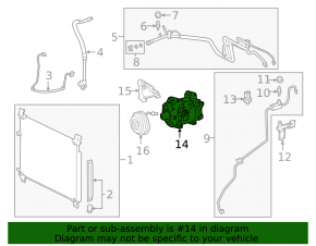 Компрессор кондиционера Toyota Highlander 15-19 3.5