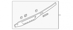 Ornamente laterale dreapta față pentru Audi A5 F5 18-25, lemn de nuc maro