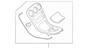 Накладка центральной консоли Mercedes C-class W205 15-21 черная