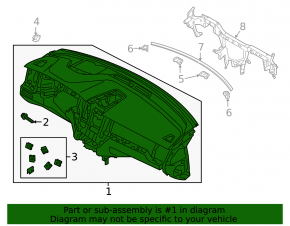Торпедо передняя панель с AIRBAG Volvo XC60 18-26 кожа черная под проекцию