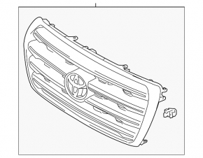 Решетка радиатора grill Toyota Land Cruiser 13-15