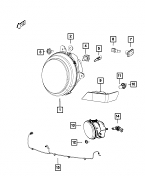 Поворотник левый Jeep Patriot 11-17