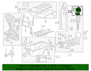 Крышка корпуса масляного фильтра Buick Encore 13-20 LUV, UFI