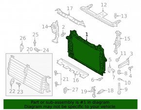 Panou radiator Audi Q7 20-25 2.0".