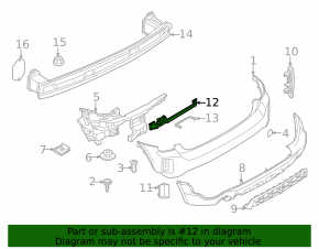Suport central bara spate Mini Cooper Countryman F60 21-24