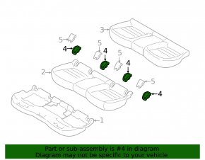Накладка Isofix заднего ряда Porsche Macan 15-18 серая achatgrau