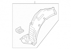 Căptușeală aripă față stânga, parte față, Mercedes Clasa E W212 10-13