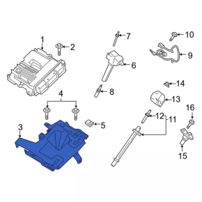 Кронштейн блока ECU компьютер двигателя Ford Explorer 20-24 3.0T