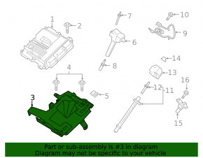 Кронштейн блока ECU компьютер двигателя Ford Explorer 20-24 3.0T