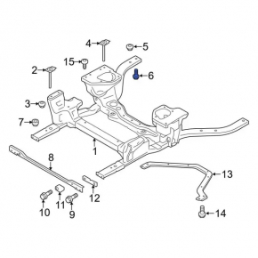 Болт крепления переднего подрамника 4шт Ford Mustang mk6 15-23 125мм