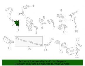 Соленоид клапан продувки паров топлива Subaru Outback 15-19