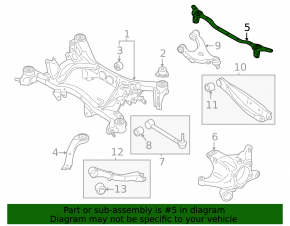 Распорка заднего подрамника Subaru Outback 20-25
