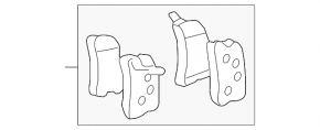 Plăcuțe de frână spate pentru Lexus RX300 RX330 RX350 RX400H 04-09