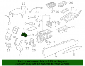 Дефлектор воздуховода центральной консоли Honda Accord 18-22