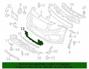 Ornament bară față inferioară Mercedes GLA 18-19 AMG pachet