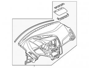 Торпедо передняя панель без AIRBAG Ford Focus mk3 15-18 рест