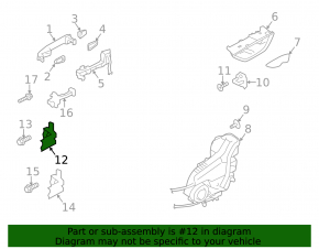 Петля двери верхняя задняя правая Subaru Ascent 19-26