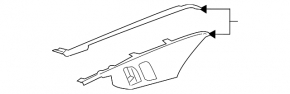 Накладка ручки двери внутренняя передняя правая Audi A4 B9 20-25 черный глянец