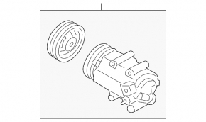 Компрессор кондиционера Ford Fiesta 11-19 1.6