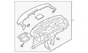 Торпедо передняя панель без AIRBAG Mazda3 03-09