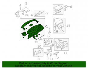 Торпедо передняя панель без AIRBAG Mazda3 03-09