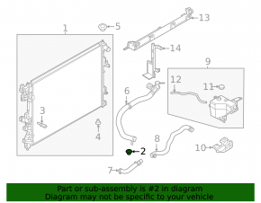 Pernă radiator stânga jos Nissan Murano 25-26