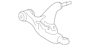 Braț de control inferior față dreapta Lexus GS300 GS350 GS430 GS450h 06-11 față