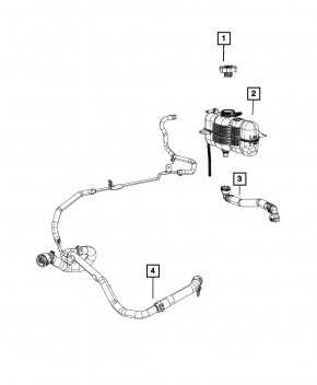 Трубка системы охлаждения Jeep Cherokee KL 19-22 3.2