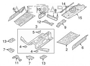 Protecție sub caroserie stânga față pentru Audi Q3 8U 15-18, lovituri, rupturi