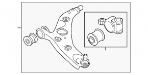Braț de control stânga față inferior Mazda CX-5 16-16