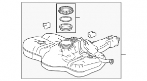 Топливный бак Honda HR-V 16-22 FWD