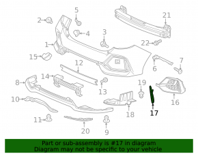 Катафот отражатель заднего бампера правый Honda Civic X FK 17-21 5D Si