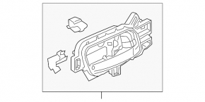 Ручка двери внутренняя задняя правая Honda CRV 12-16