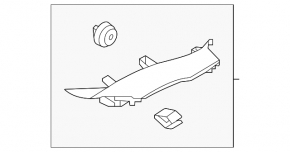 Ornament montant spate dreapta în spatele geamului pentru Kia Sorento 21-25 HEV, PHEV, gri