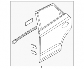 Дверь голая задняя левая Audi Q3 8U 15-18