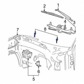 Форсунка омывателя лобового стекла левая Lincoln MKZ 13-15