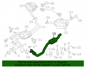 Приемная труба правая Audi A6 C7 12-17 3.0T AWD