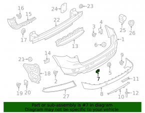 Заглушка буксировочного крюка заднего бампера BMW X3 F25 15-17 структура