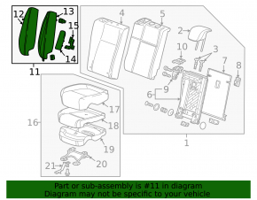 Подушка безопасности airbag заднего правого сиденья Buick Encore 13-16 с боковушкой, кожа черная с серым